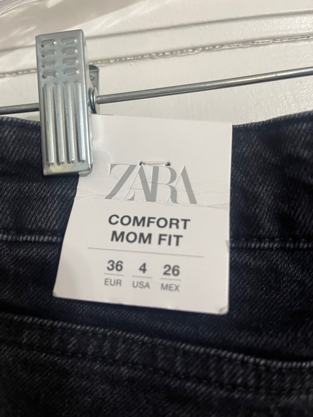 NWT | ZARA Black High-Rise Ankle Straight Jeans - Picture 5 of 6